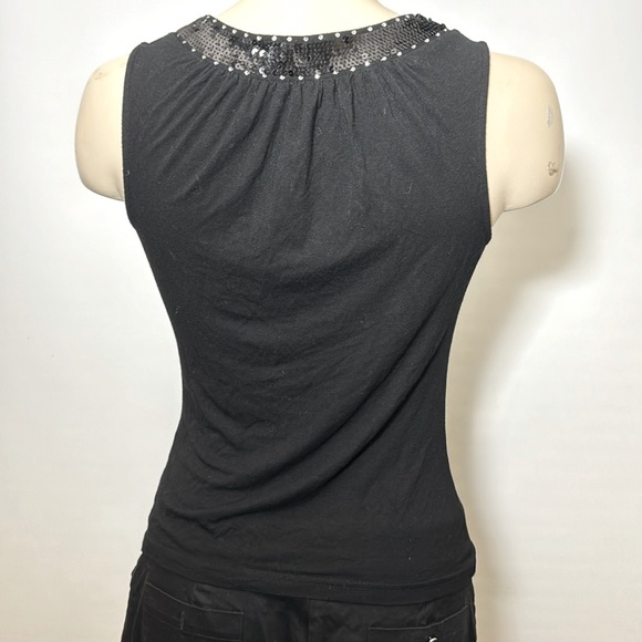 Cache black top with sequins - Picture 3 of 8